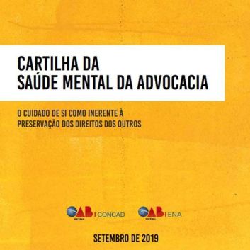 Segunda edição da Cartilha da Saúde Mental da Advocacia